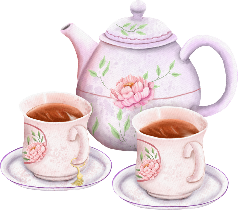 Tea Set Watercolor